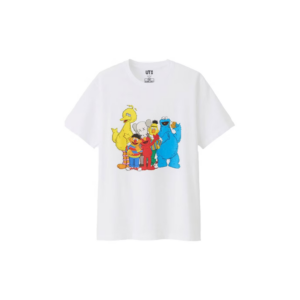 KAWS X UNIQLO X SESAME STREET WHITE TEE